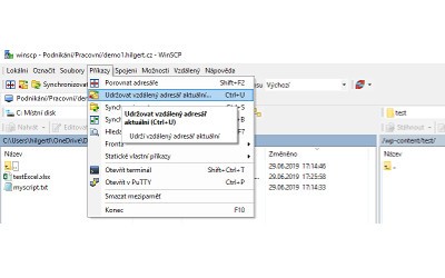 Periodické nahrávání souborů na FTP pomocí WinSCP