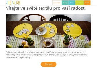 Zooza.me – Prezentační webové stránky s designovým textilem