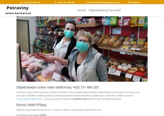 Potraviny Kettnerová – prezentační web