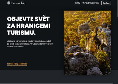 Prosper Trip – webová prezentace