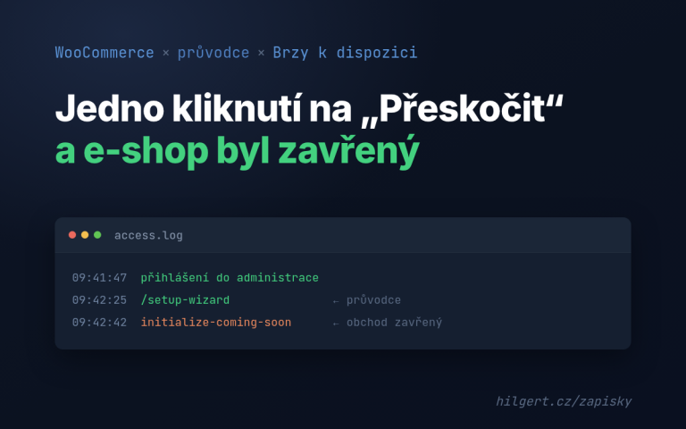 Jedno kliknutí na Přeskočit a e-shop byl zavřený - výpis z access logu