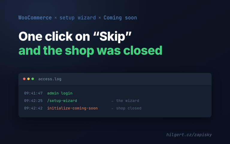 One click on Skip and the shop was closed - an access log excerpt